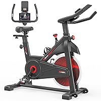 Exercise Bike Stationary for Home Workout,Adjustable Frictional Resistance/Brake Pad,Indoor Cycling Bike for Home Cardio Gym Fitness with Comfortable Cusion, LCD Display and Hand Pulse
