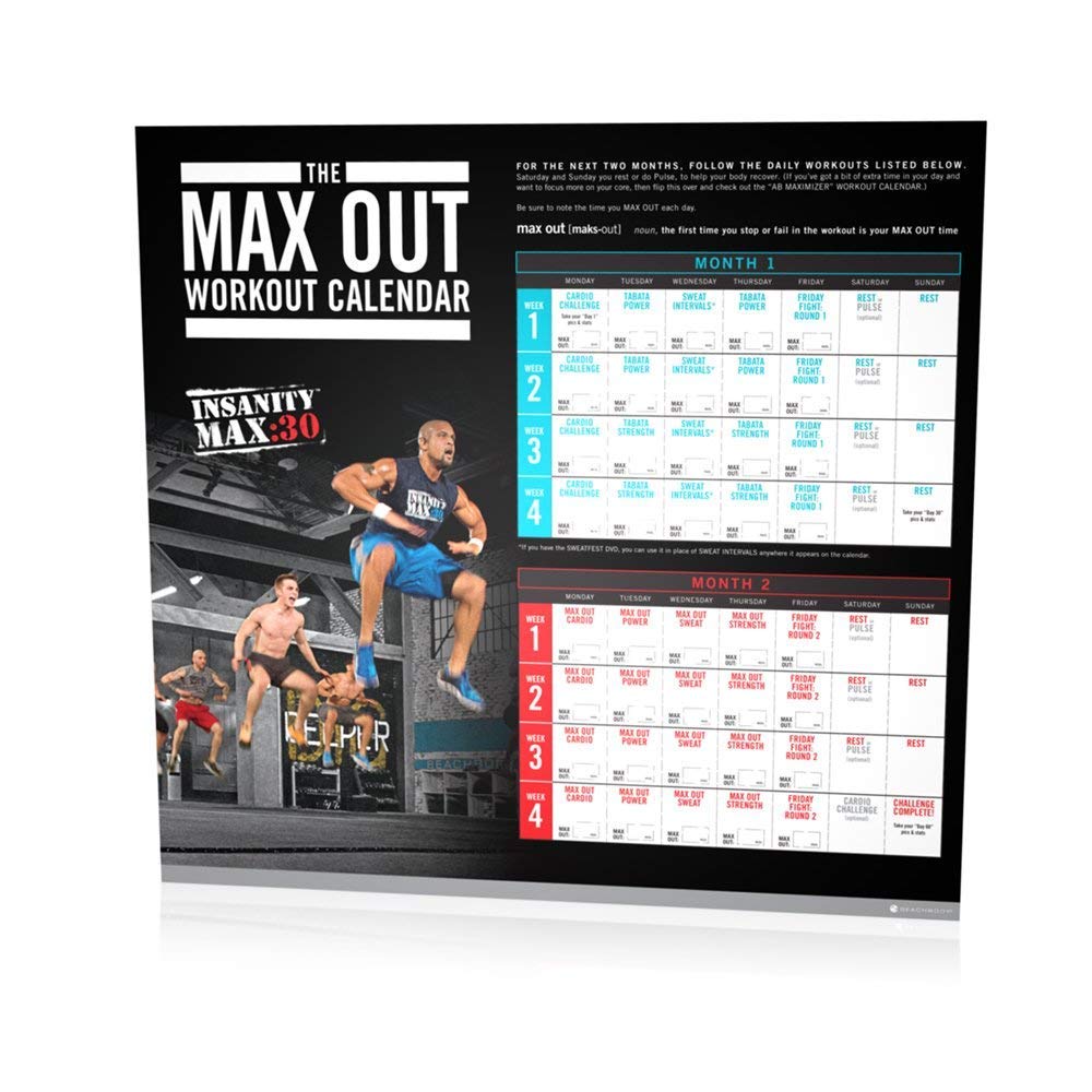 INSANITY MAX:30 Base Kit - DVD Workout, 60 Day Total Body Conditioning Program, Home Gym Bodyweight Exercise Program, No Workout Equipment Needed, Nutrition Guide Included, 10 DVDs