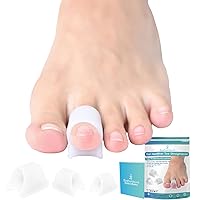 Hammer Toe Straightener - 6PCS Hammer Toe Corrector for Curled, Crooked, Bent, Claw Toes - Toe Cushion - Lift Toe Tip - White, S/M/L
