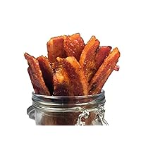 Mission Meats Candied Bacon Jerky (Sriracha) – Uncured Bacon Jerky, Perfect Precooked Bacon For Bloody Mary Bar Supplies, Bloody Mary Bacon, Real Bacon Gifts – Small Batch, Gluten Free, 2oz (Pack of 3)