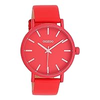 Oozoo Women's Watch with Leather Strap Color Line 42 mm Diameter