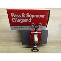 Legrand Pass & Seymour 1226I 20 Amp 120/277VAC D.P.D.T. Manual Conroller, Maintained Contact Three Position - Two Circuit, Center Off, Ivory (1 Count)
