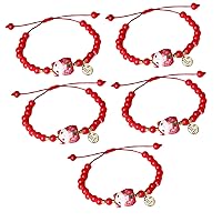 BESTOYARD 5pcs Lucky Cat Bracelet charm bracelet women bracelets red bangles for women wrap bracelets for women womens bracelets cat bracelet for women jewelry women's Year of birth ceramics