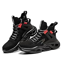 Fashion High Top Steel Toe Indestructible Shoes Men Lightweight Puncture Resistant Safety Work Shoes Sneakers for Construction Working Breathable