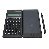 Calculator with Notepad,10 Digit Digital LCD Display Calculator, Dual Power Drive 128g Multifunction Solar Folding Calculator with Writing Tablet, for Office School Home, Calculator Notepad Solar