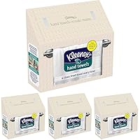 Kleenex Hand Towels, Single-Use Disposable Paper Towels, 1 Box, 60 Towels Total (Pack of 4)