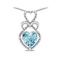 Solid 10k Gold Double Open Heart Halo Embrace Pendant Necklace