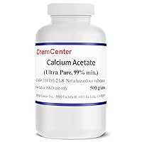 Calcium Acetate, High Purity, Powder, 500 Grams (1.1 lb.)