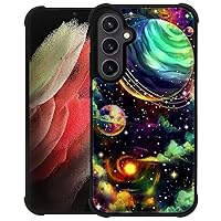 Compatible with Samsung Galaxy S24 Plus Case,Fantasy Space Colorful Amazing Pattern Design Shockproof Anti-Scratch Hard PC Back Case for Samsung Galaxy S24 Plus