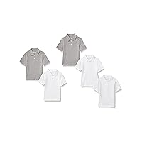 Amazon Essentials Boys and Toddlers' Uniform Short-Sleeve Pique Polo Shirt, Multipacks