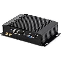 PARTAKER Industrial Computer, Fanless Mini PC,IPC,Intel Celeron 2955U,Windows 10 Pro or Linux Ubuntu, Dual LAN,VGA,HD,2xCOM,4xUSB 3.0,WiFi,8GB Ram 512GB SSD