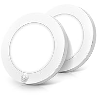 Motion Sensor LED Ceiling Light, 15W(100W Equivalent) & 1200LM, 3 Colors in 1(3000K/4000K/5000K), 7.5inch Flush Mount Lighting Fixture for Doorway, Stairway, Corridor, Pack of 2, Non-Dimmable, White