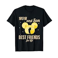 Mom and Son Best Friends for Life Funny Moon Mothers day T-Shirt