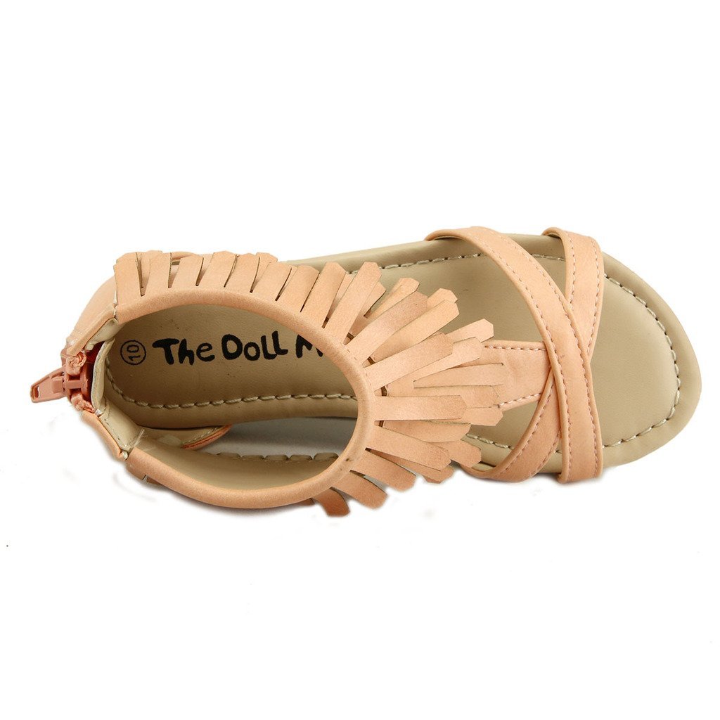 The Doll Maker Girl’s Open Toe Fringe Sandal