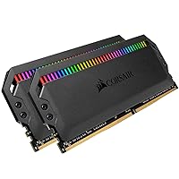 Dominator Platinum RGB 32GB (2x16GB) DDR4 4000MHz C18 AMD Optimized Desktop Memory (12 Ultra-Bright CAPELLIX RGB LEDs, Patented Dual-Channel DHX Cooling Technology, XMP 2.0 Support) Black