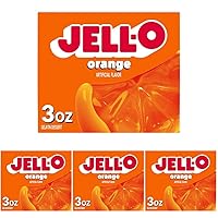 Jell-O Orange Gelatin Dessert Mix (3 oz Box) (Pack of 4)