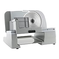 Chef'sChoice 609A Electric Meat Slicer with Stainless Steel Blade Features Slice Thickness Control and Tilted Food Carriage Easy Clean, 7-Inch, Silver