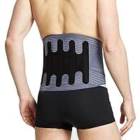 Back Support Belt Lumbar Brace Ergonomic Design Lower Back Brace Women Men Waist Support For Lower Back Pain Relief, Injury, Herniated Disc,Sciatica, Scoliosis ( Color : Gray , Size : XX-Large )