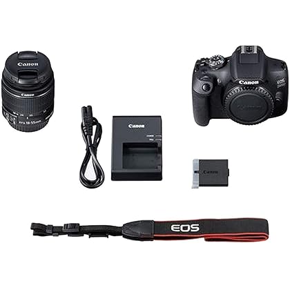 Canon EOS 2000D Rebel T7 Kit with EF-S 18-55mm f/3.5-5.6 III Lens + Accessory Bundle +TopKnotch Deals Cloth