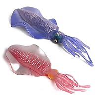 Realistic Reef Squid Model Toys, Simulated Sea Life Animals Figurine Collection Sea Creature Science Educational Props
