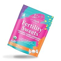 Pink Stork Fertility Sweets: Organic Strawberry Pomegranate Fertility Supplements for Women, Prenatal Vitamins, Folate, Vitamin B6 + Zinc Drop, Hormone Balance for Women, Women-Owned, 30 Hard Lozenges