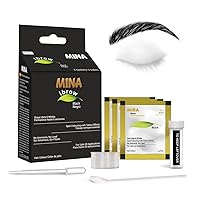 Tint Kit Black | Natural Spot Coloring Brow Tinting Powder, Water & Smudge Proof Tint | Instant Brow Dye Kit, 100% Gray Converge Upto 30 Applications