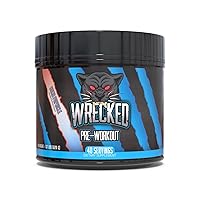 Huge Supplements Wrecked Pre-Workout, 30G+ Ingredients Per Serving to Boost Energy, Pumps, and Focus with L-Citrulline, Beta-Alanine, Hydromax, L-Tyrosine, and No Useless Fillers
