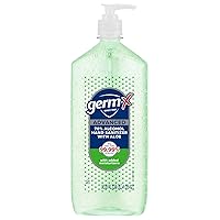 Germ-X Advanced Hand Sanitizer with Aloe and Vitamin E, Non-Drying Moisturizing Gel, Instant and No Rinse Formula, Pump Bottle, 1 Liter