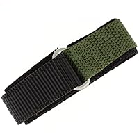 Watch Band Nylon One Piece Wrap Sport Strap Military Adjustable Hook and Loop 22mm