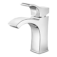 Pfister Venturi Bathroom Sink Faucet, Single Control, 1-Handle, Single Hole, Polished Chrome Finish, LF042VNCC