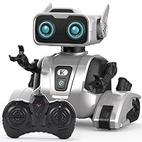 Robot Toy, STEM Remote Control Robot Toys for Kids, Educational Intelligent RC Robots with Dance, LED Eyes, Interactive Smart Robot Toys Gifts for Boys Girls Kids 3 4 5 6 Years Old