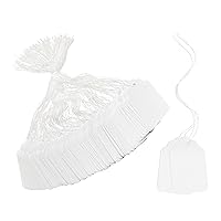 Marking Tags White Price Tags, 100Pcs Marking Strung Blank Price Tags Gift Tags with String, Lace Display Label for Crafts Gifts Clothing Jewelry Tags 1.9 × 1.2 Inches