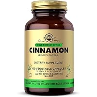 Cinnamon, 100 Vegetable Capsules - Full Potency (FP) - Supports Sugar Metabolism - Overall Wellness - Non-GMO, Vegan, Gluten Free, Dairy Free, Kosher - 100 Servings