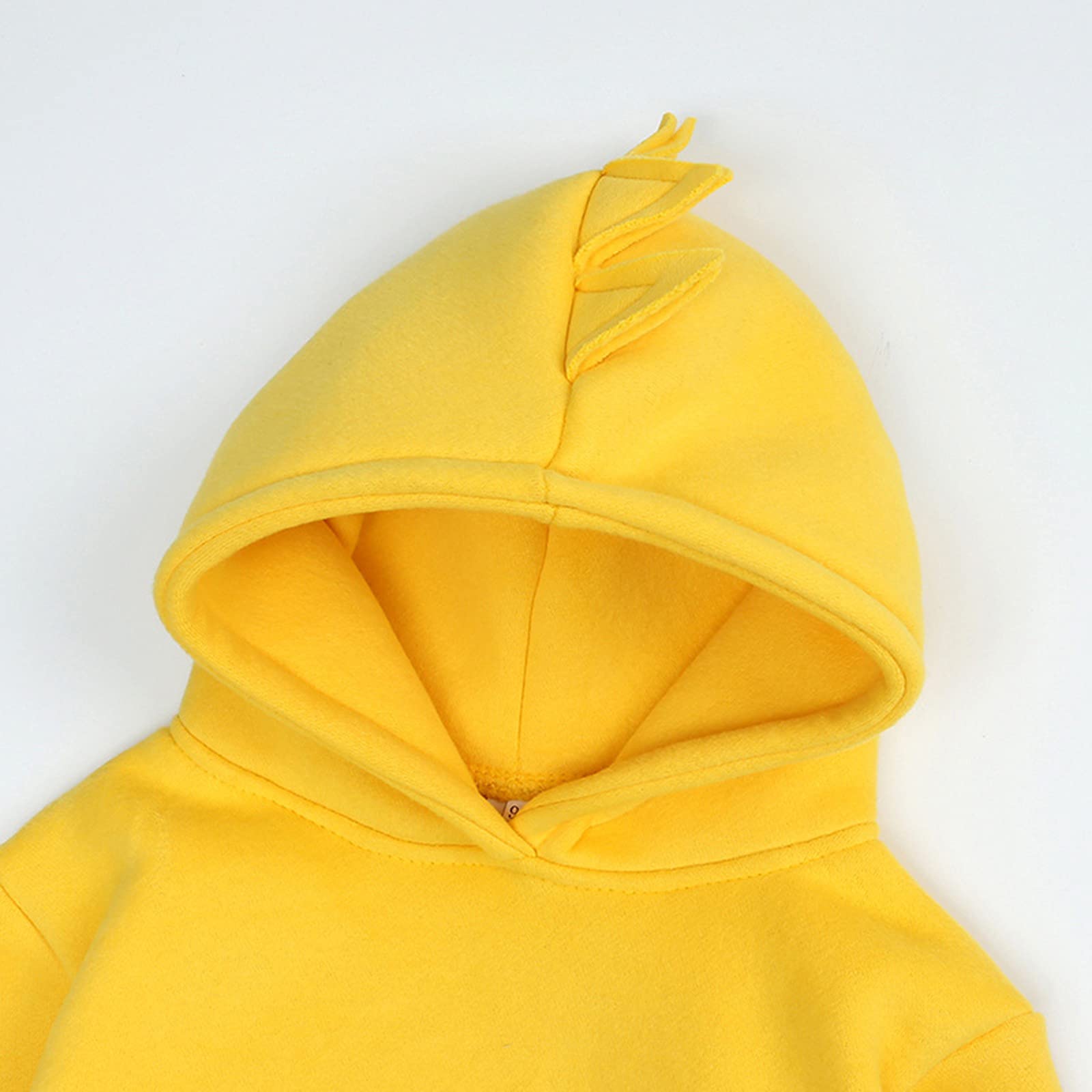 NSQFKALL Splice Dinosaur Fleece Hoodie for Toddler Baby Girls Boys Hem Slit Sweatshirt Sweaters Top