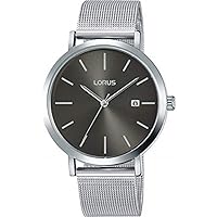 Lorus Mens Analogue Quartz Watch with Brass Strap RH919KX9, Black, Bracelet