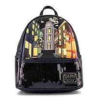 Loungefly Harry Potter Diagon Alley Sequin Womens Double Strap Shoulder Bag Purse