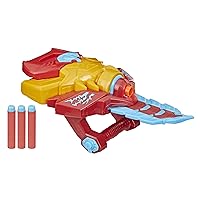 Marvel Avengers Mech Strike Monster Hunters Iron Man Monster Blast Blade Roleplay Toy with 3 NERF Darts, Toys for Kids Ages 5 and Up