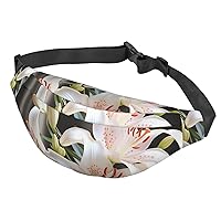 Fanny Pack For Men Women Casual Belt Bag Waterproof Waist Bag Beautiful-Lilies Running Waist Pack For Travel Sports