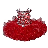 Little Baby Princess Girls'' Beaded Miss National First Toddler Pageant Cupcake Dresses