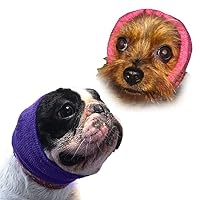 Happy Hoodie 2 Pack Small Bundle (Pink & Purple) The Original Grooming & Force Drying Miracle Tool for Anxiety Relief & Calming Dogs
