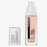 Super Stay Full Coverage Liquid Foundation Active Wear Makeup, Up to 30Hr Wear, Transfer, Sweat & Water Resistant, Matte Finish, Natural Ivory, 1 Count