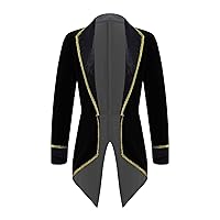 Kids Boys Medieval Prince Costume Tailcoat Steampunk Gothic Tuxedo Jacket Coat Festival Halloween Fancy Dress