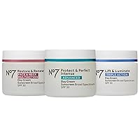 No7 Age Defying Skincare Day Cream Bundle - Restore & Renew Day Cream SPF 30, Lift & Luminate Day Cream SPF 30, Protect & Perfect Day Cream SPF 30 (3-Piece Skin Care Set)