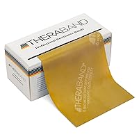 THERABAND Resistance Bands, 6 Yard Roll Professional Latex Elastic Band For Upper Body, Lower Body, & Core Exercise, Physical Therapy, Pilates, At-Home Workouts, & Rehab, Gold, Max, Elite
