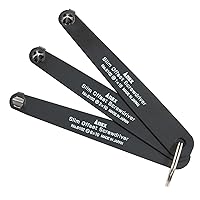 ANEX Ultra Low Profile Offset Screwdriver Set 3 Piece, 90 Degree Straight Slim Plate For Tight Area, Made in Japan, Black