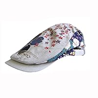 RP43 Japanese Pattern Embroidery Hunting, Embroidered Japanese Pattern, Hat, Flowy Cherry Blossom Pattern, Japanese Pattern, Cap, Japanese Pattern, Hat, Japanese Pattern Embroidered Mesh Cap, Tangled