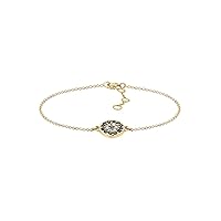 Elli Women's Bracelet with Evil Eye Symbol and Crystals in 925 Sterling Silver