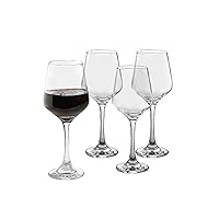 White and Red Wine Glasses - Premium Classic 14 oz Wine Glasses Set for Hosting Various Parties & Occasions - Dishwasher-Friendly Clear Stemmed Wine Glasses - PARNOO White & Red Wine Glasses Set of 4