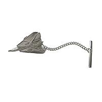 Silver Toned Tomcat Fighter Plane Tie Tack