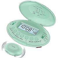 DreamSky Vibrating Alarm Clock for Heavy Sleepers Adults - Rechargeable Bed Shaker Under Pillow for Hearing Impaired, Battery Operated Alarm Clock for Bedroom, Travel, Auto Set, DST, Backlight